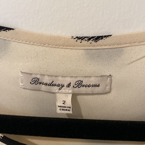 Madewell size 2 cream and black Broadway&Broome dress - Picture 4 of 4